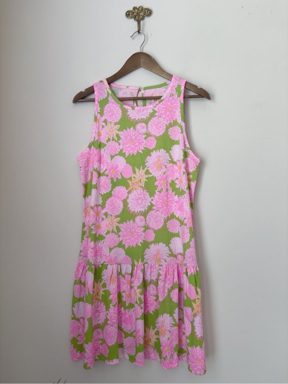 Lilly Pulitzer Seaside Garden Pink Floral Dixi Dress Medium NEW
